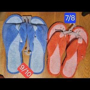 Cozy Blue and Pink House Slippers